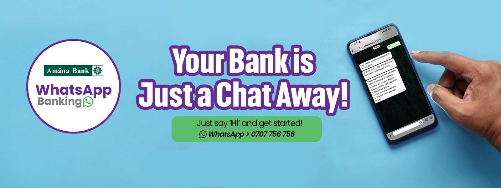 Amana Bank WhatsApp Banking